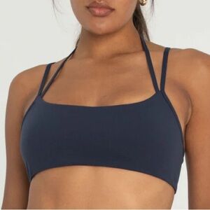 Shop form navy double strap bra